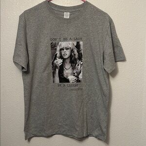 Stevie Nicks Gray Graphic T-Shirt with Quote